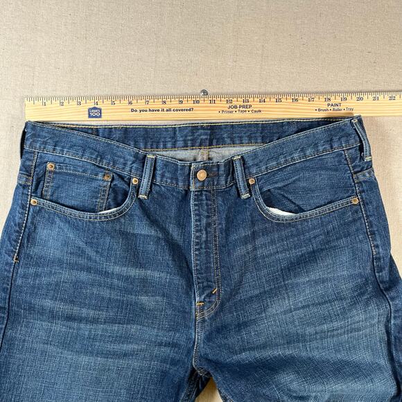 Levis 569 Jeans Mens 38x30 Blue Loose Straight Baggy Fit Dark Denim - Picture 4 of 9